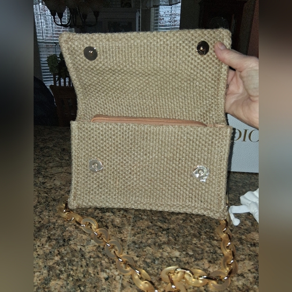 Dior NIB Beauty GWP Beige Woven Raffia Shoulder Bag - Picture 2 of 10